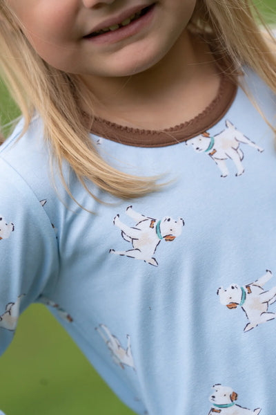 Mary Chase Bluebell Pups Long Sleeve Dress