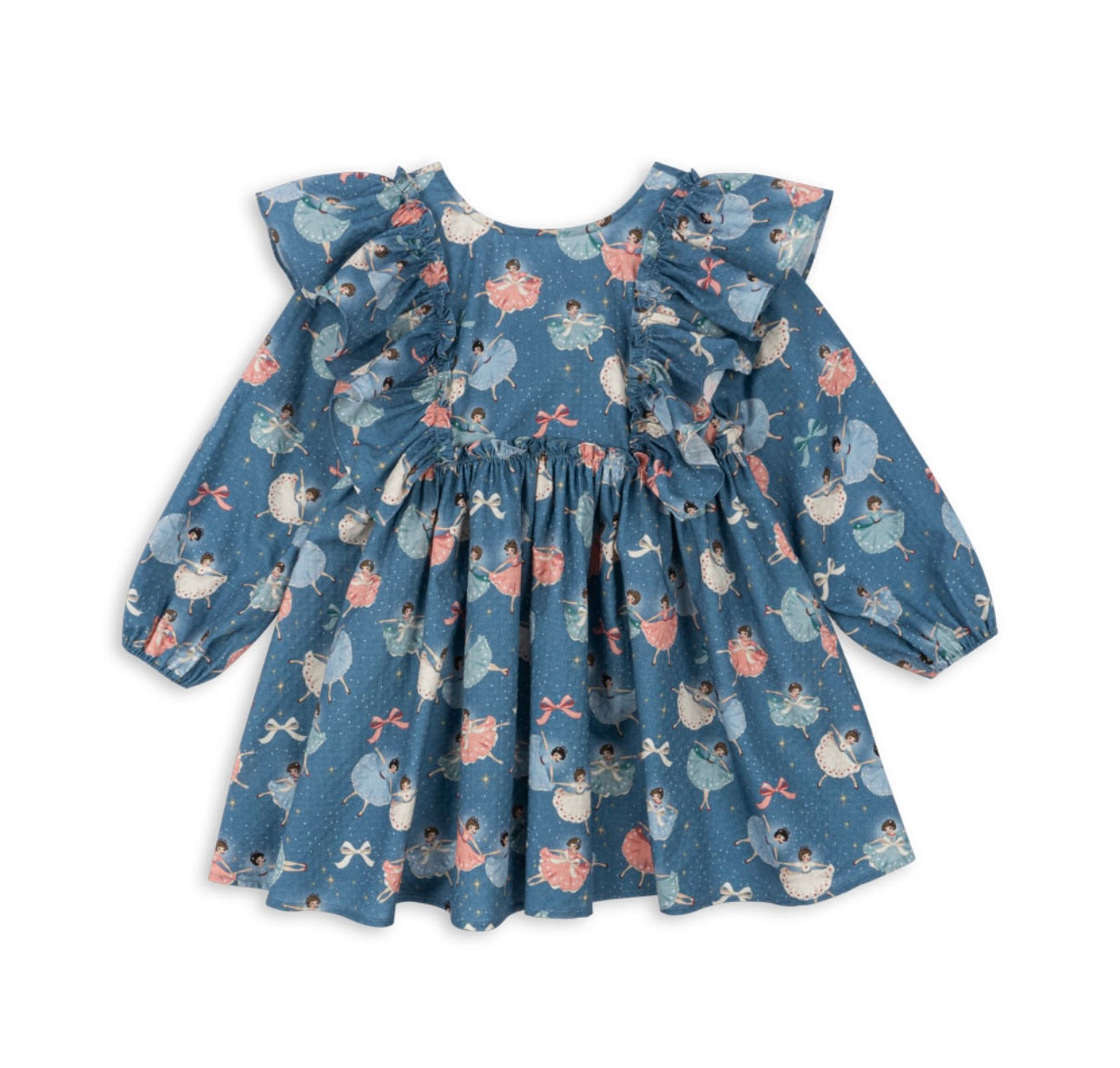 evia ls bow dress gots - snow bow ballerina – no small