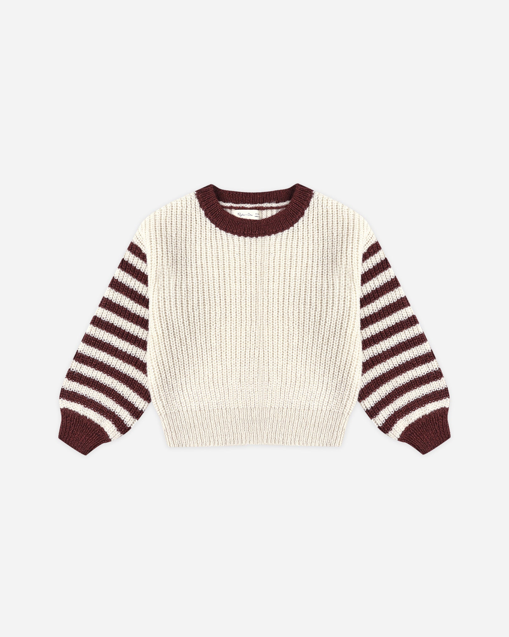 Aspen Sweater || Burgundy Stripe