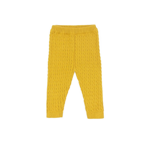 KNITTED LEGGING: MUSTARD