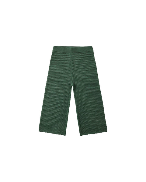 Knit Wide Leg Pant || Green