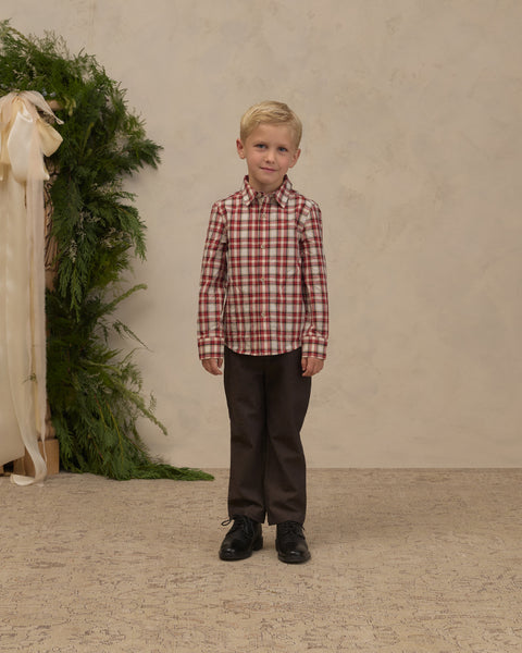 HARRISON BUTTON DOWN HOLIDAY TARTAN