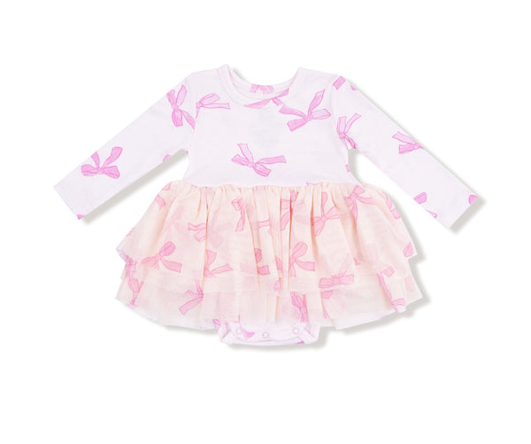 Pretty Bows - L/s Tutu Bodysuit