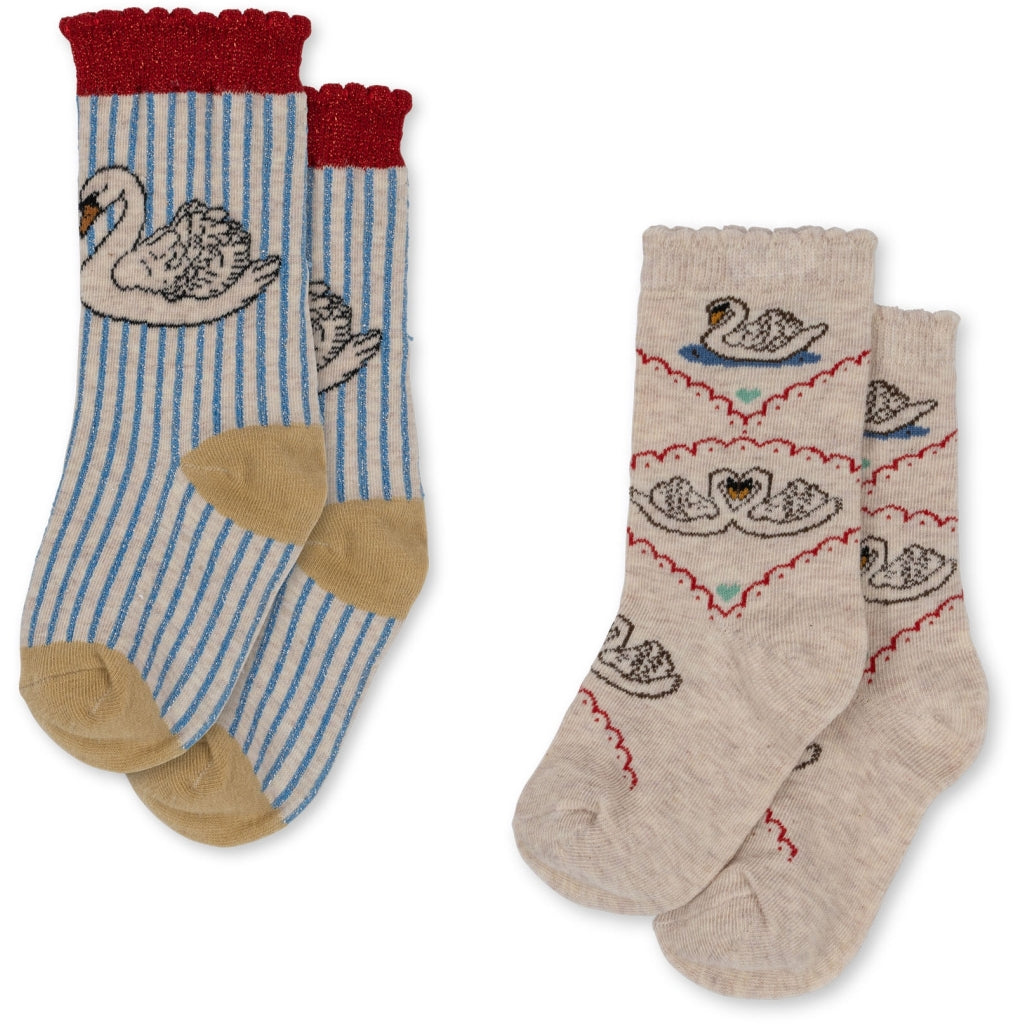 2 pack swan socks