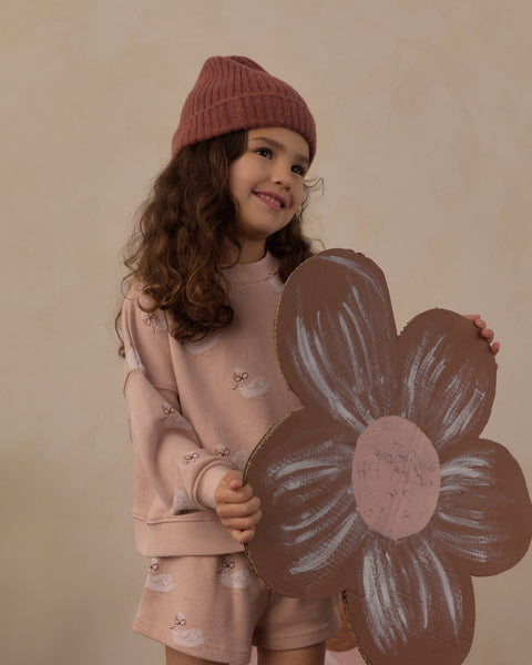 Boxy Pullover Swans
