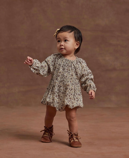 Long Sleeve Bubble Romper | Autumn Floral