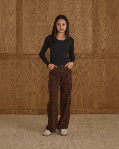 Teen Ribbed Long Sleeve | Black