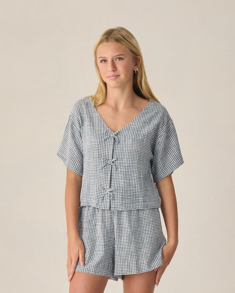 Juniper Set || Marine Gingham - Teen