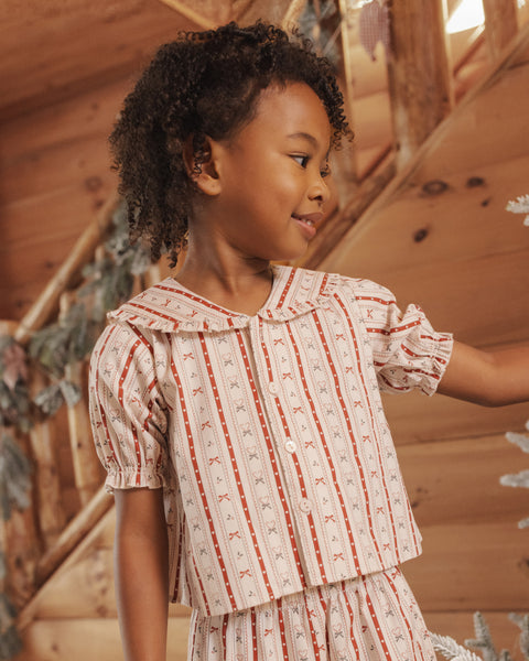 Ruffle Pajamas Candy Cane Lane