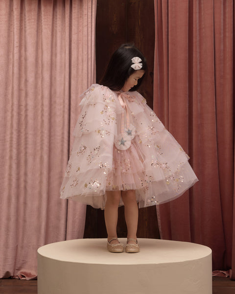 TULLE CAPE PINK