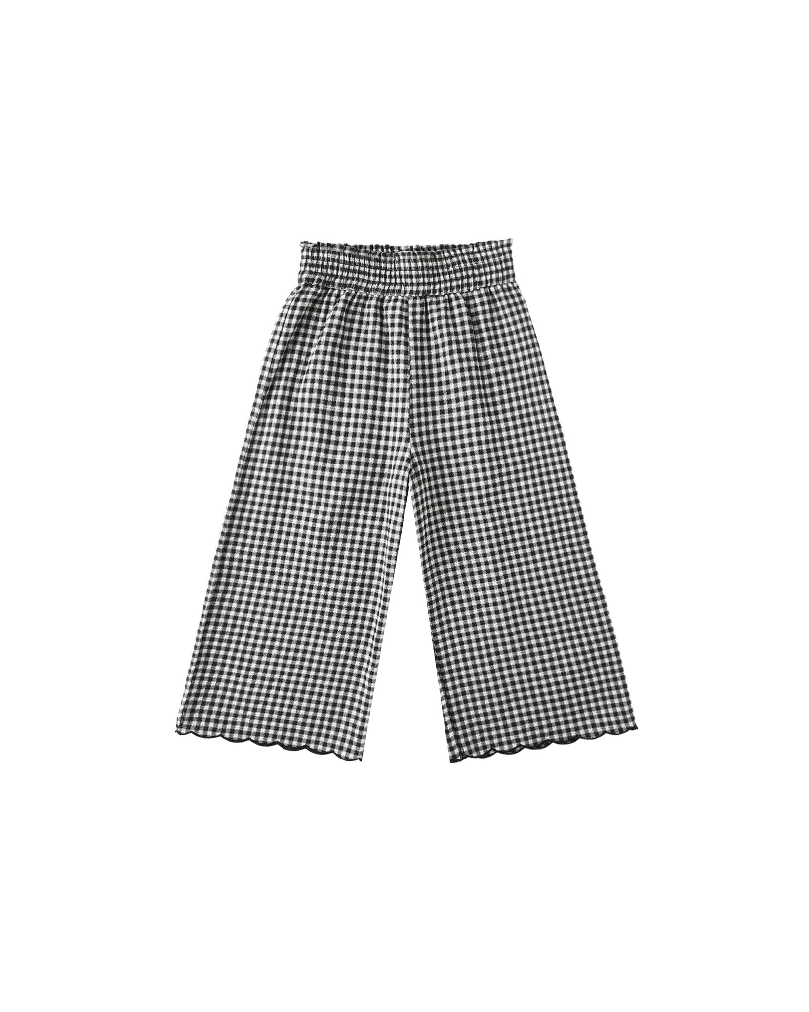 Wide Leg Pant || Black Gingham