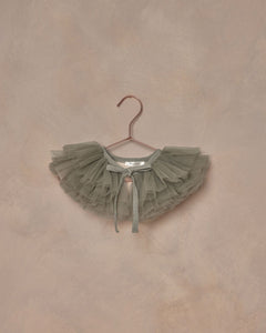 ruffle tulle collar || pine