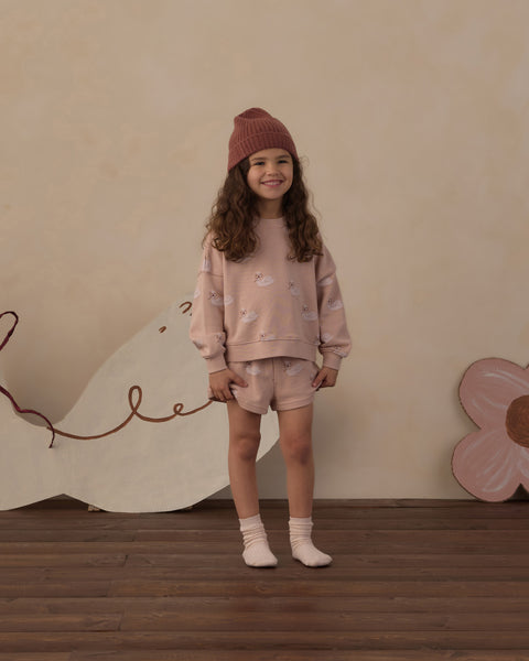 Boxy Pullover Swans