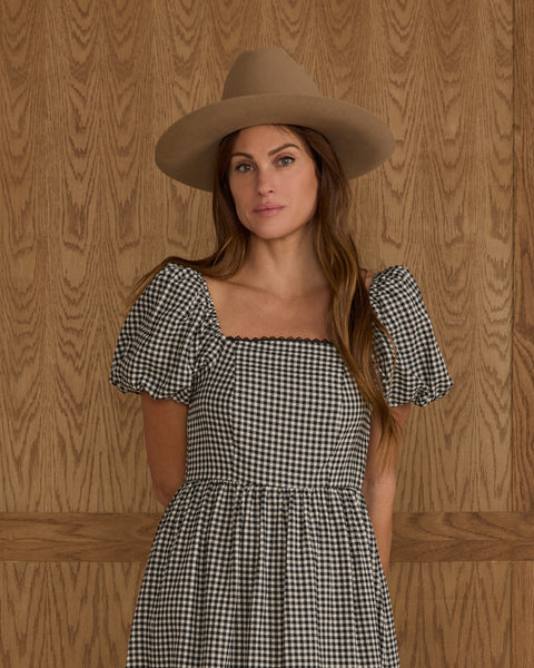 Women's Chiara Dress | Black Gingham