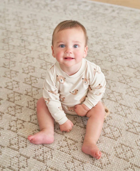 Crewneck Bubble Romper Teddy