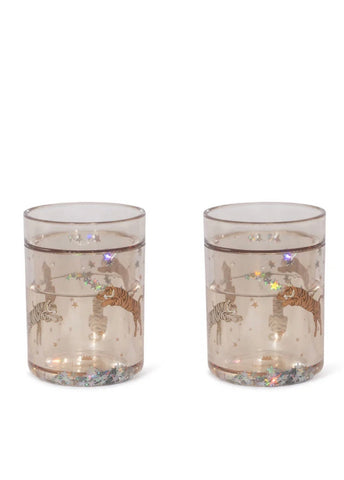 2 pack glitter cups - roar