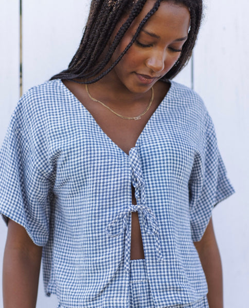 Juniper Set || Marine Gingham - Teen