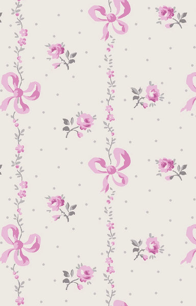 Dainty Buds And Bows Stripe - L/s Loungewear Set