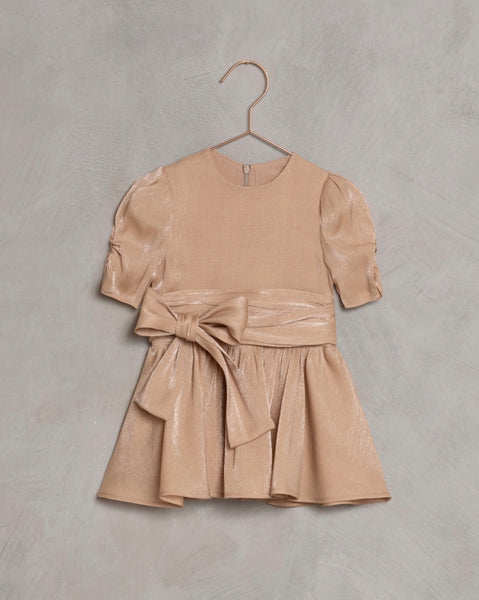 Josephine Dress | Metallic Apricot