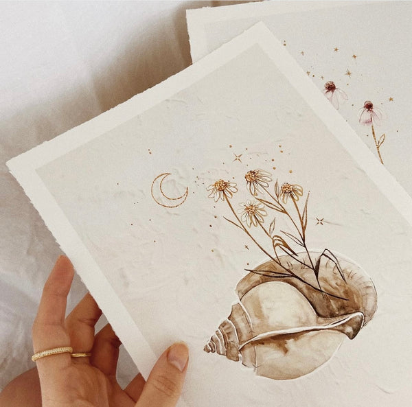 Seashells and Stars Art Print