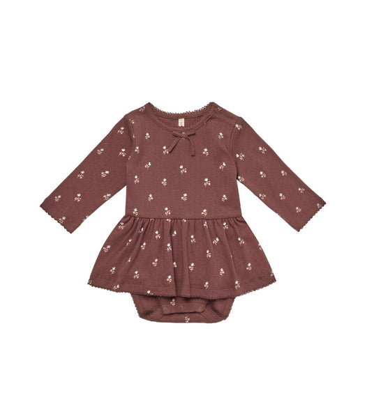 Pointelle Skirted Bodysuit Plum Fleur