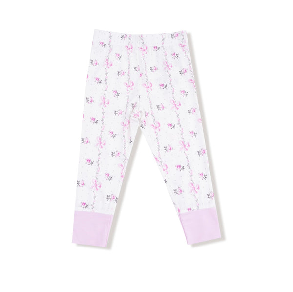 Dainty Buds And Bows Stripe - L/s Loungewear Set