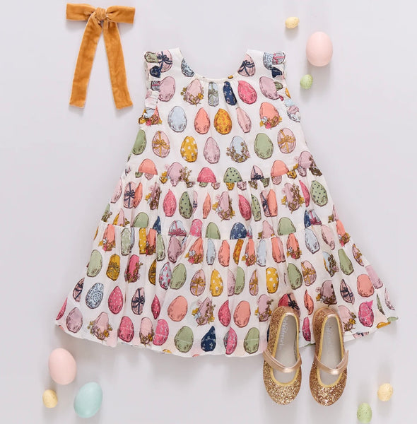 Eloise Ruffle Dress | Multi Eggs
