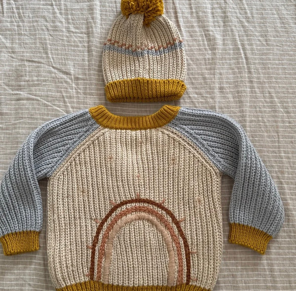 RAINBOW CARDIGAN- BLUE