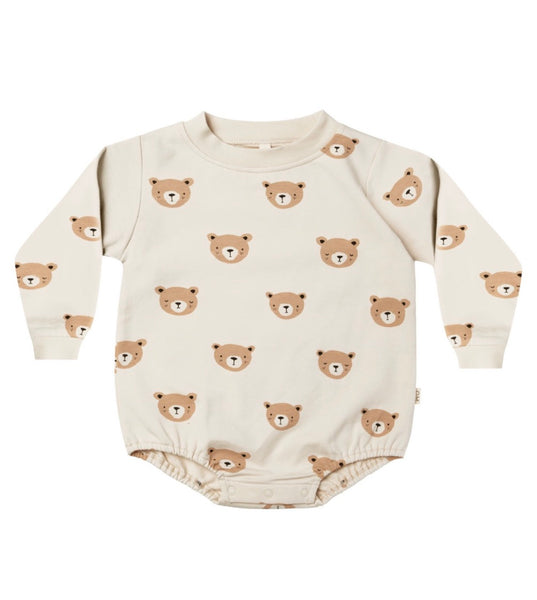 Crewneck Bubble Romper Teddy