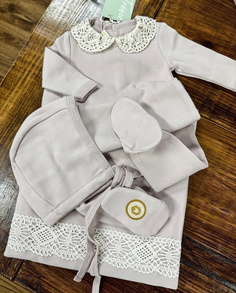 Collar and Crochet Layette Set