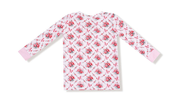 Rose Bow Lattice - L/s Loungewear Set