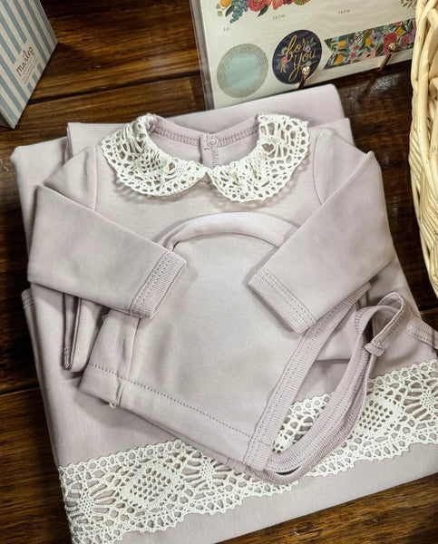 Collar and Crochet Layette Set