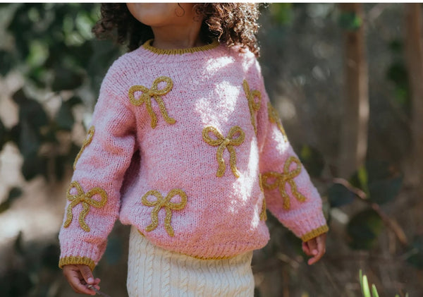 Bow Sweater- Rosewood