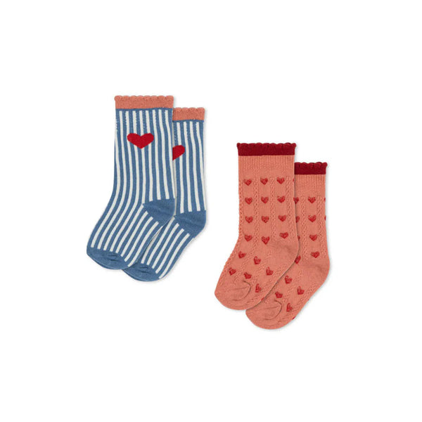 2 Pack Heart Socks