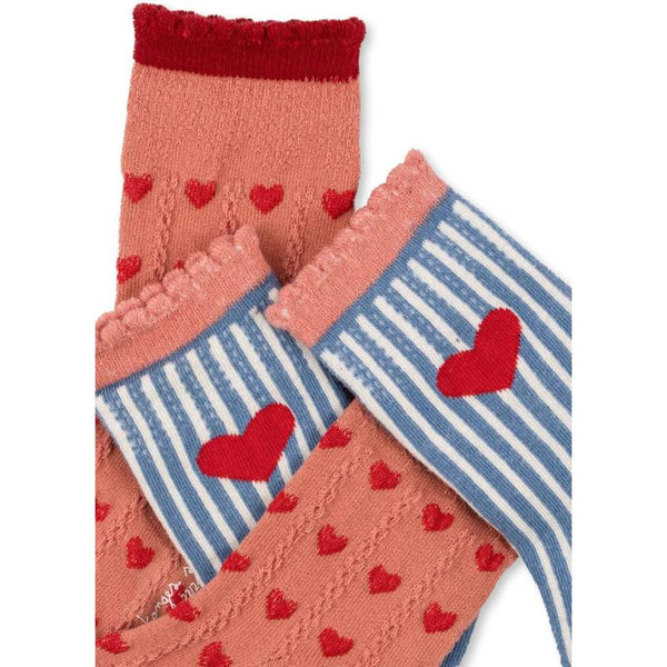 2 Pack Heart Socks
