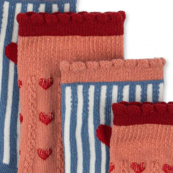 2 Pack Heart Socks
