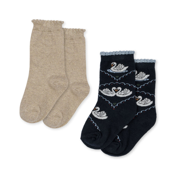 2 Pack Swan Socks