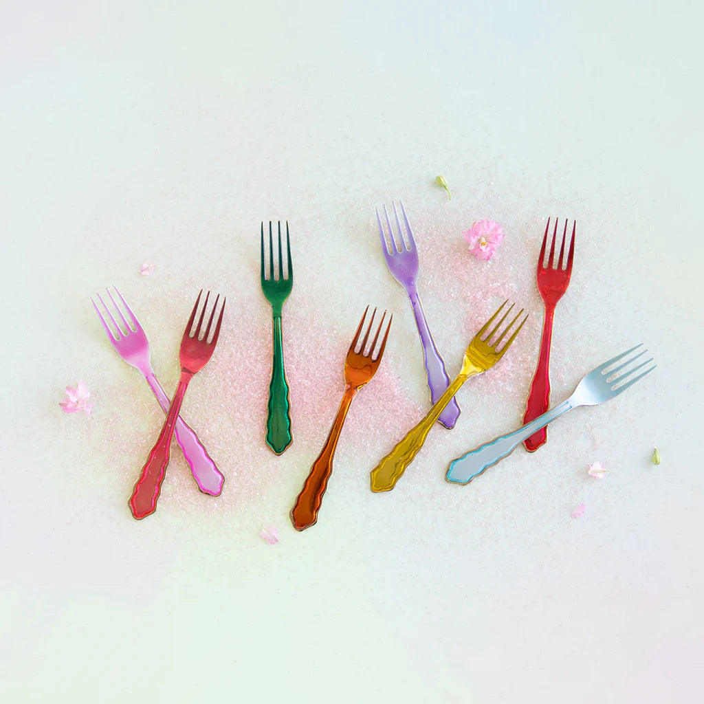 RAINBOW METALLIC FORKS