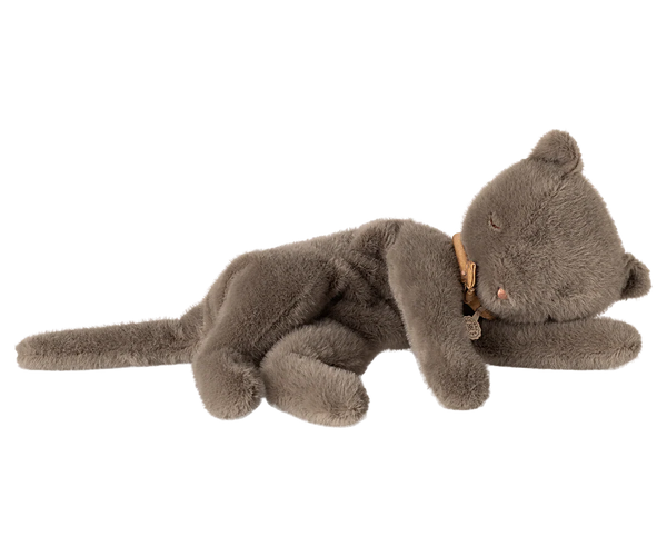 Sleeping kitten plush, Medium - Grey