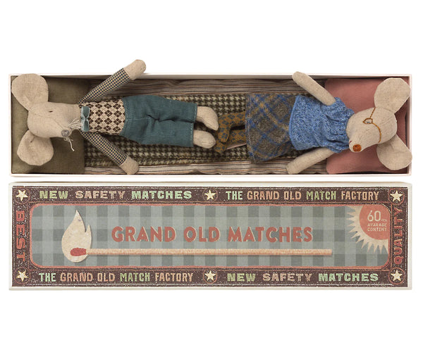 Grandma & Grandpa Mice in Matchbox
