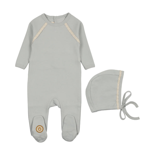 RUSTIC ACCENTS LAYETTE SET BLUE DAWN