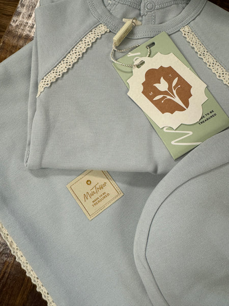 RUSTIC ACCENTS LAYETTE SET BLUE DAWN