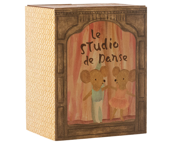 Ballet mice in dance studio, Little sister and brother