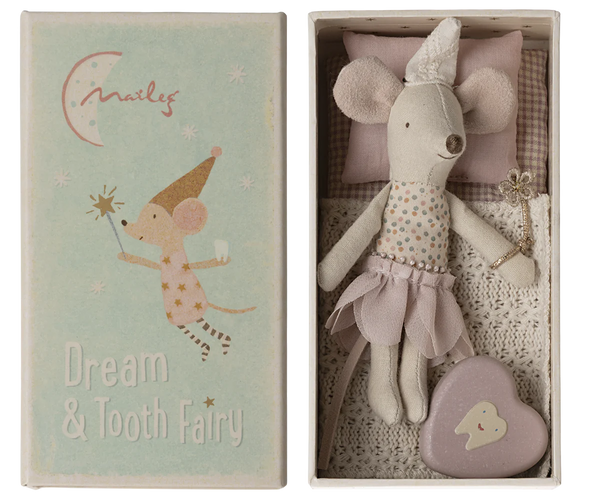 Tooth Fairy Mouse, Little Sister in Match Box