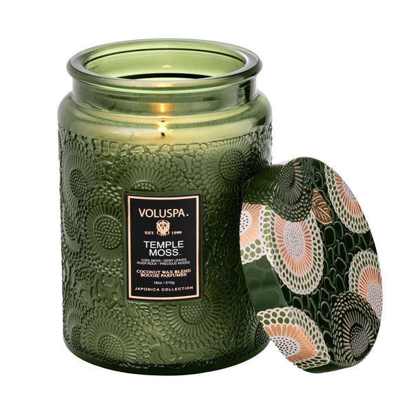 TEMPLE MOSS LARGE JAR CANDLE