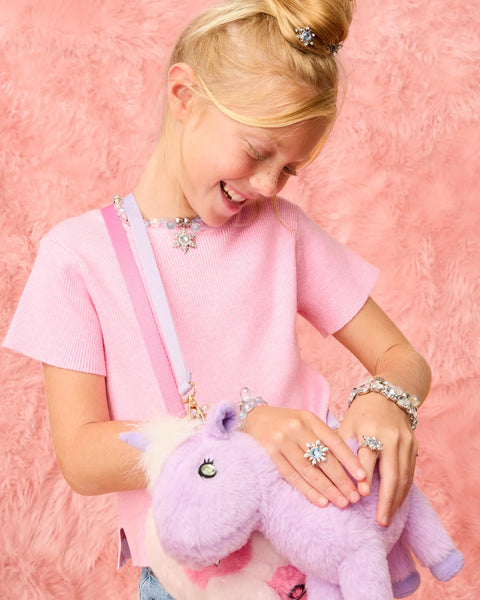 Gem Pals Opal Plush Unicorn Bag