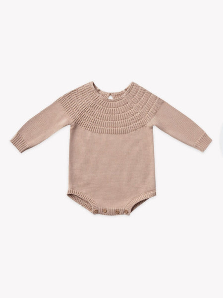 Dalia Romper Bonnet and Bootie Set- Petal