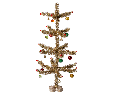 Christmas tree, Gold - Red and green decoration