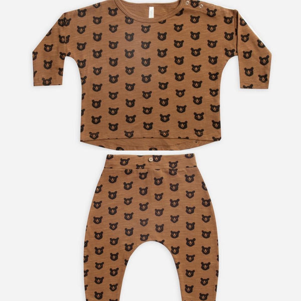 bears longsleeve tee and slouch pant set