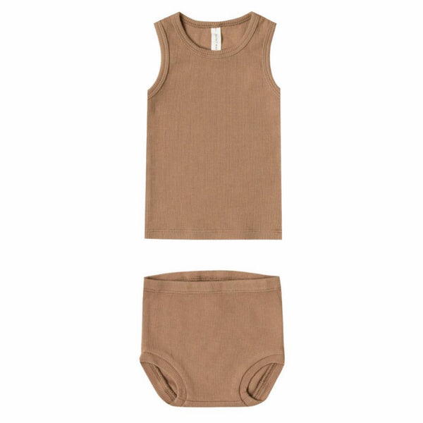 Ribbed Tank Bloomer Set Copper